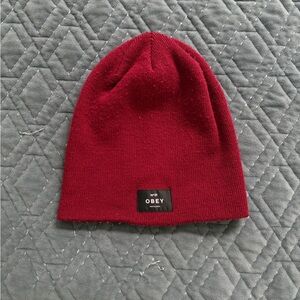 Obey Burgundy Knit Hat